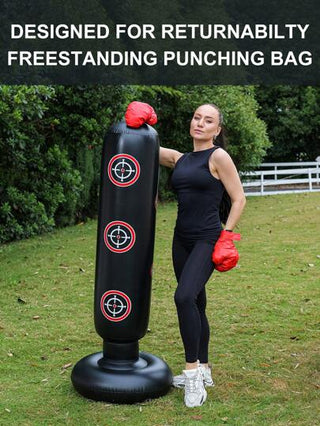 قطعة واحدة من أعمدة الملاكمة القابلة للنفخ للبالغين ، كيس الملاكمة القابل للنفخ للخارج ، كيس الملاكمة القابل للنفخ للداخل لتخفيف الضغط النفسي