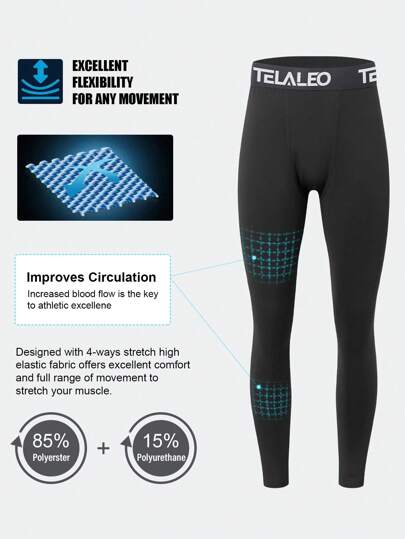HOPLYNN 3 طقم بنطال ضاغط (تايتس) للشباب للتمارين الرياضية مثل الركض وكرة السلة والهوكي