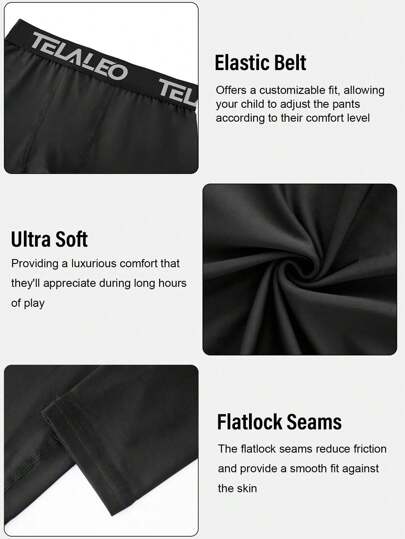 HOPLYNN 3 طقم بنطال ضاغط (تايتس) للشباب للتمارين الرياضية مثل الركض وكرة السلة والهوكي