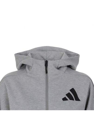 Adidas معطف نسائي برقبة ومزود بكابولي من كنزة موديل W Z.N.E. FZ ذو طبعات لعام 2024 ، JD9593