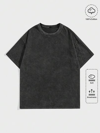 ROMWE MEN Street Life تي شيرت رجالي بياقة مستديرة وأكمام قصيرة، طراز المدرسة، طراز 2000