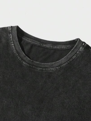 ROMWE MEN Street Life تي شيرت رجالي بياقة مستديرة وأكمام قصيرة، طراز المدرسة، طراز 2000