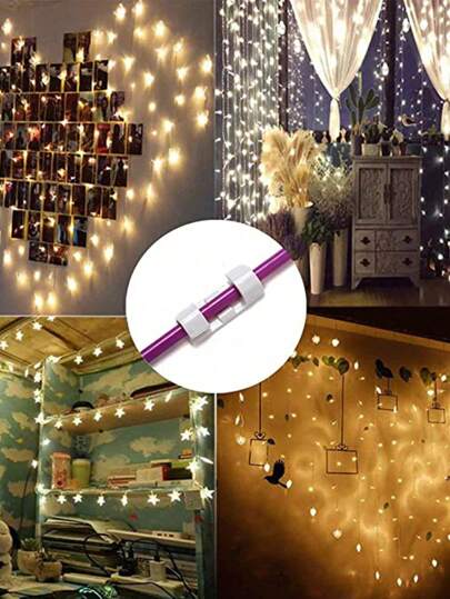 1 حزمة من 20/40/60/80 قطعة مشابك كبلات لاصقة شفافة، مشابك أضواء عيد الميلاد، منظمات إدارة الكبلات - مشابك أسلاك لاصقة للمنزل والمكتب والسيارة والمكتب والغرفة، هدية مثالية للرجال والنساء والوالدين