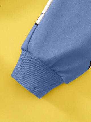 TOM & JERRY X مجموعة قماشية من البلوزة وبنطلون الرياضة بطبعة حيوانات كرتونية ملونة للأولاد ، كاجوال للربيع والخريف 2 قطعة/طقم