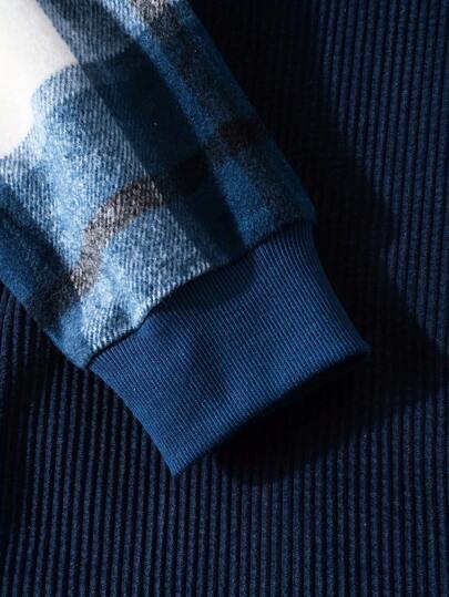 قميص كاجوال بغطاء وخطوط ملونة من الكردكان للرجال