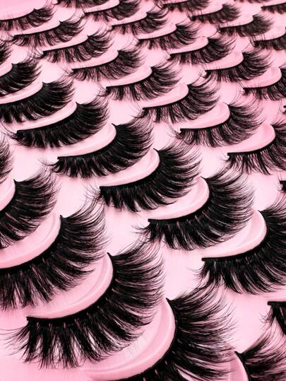 30 زوج من رموش صناعية بأنماط مختلفة ، سميكة وفاخرة بشكل طبيعي من الشعيرات المتشابكة والناعمة والخفيفة طبيعية تمديد الرموش الصناعية القابلة لإعادة الاستخدام ، هدايا عيد للمكياج