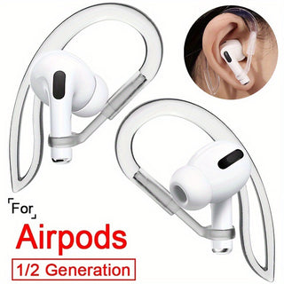 قطعة واحدة من خطافات الأذن السيليكونية لـ AirPods Pro الجيل الثاني، متوافقة مع AirPods 3/2/1، ملحق خطاف الأذن الشفاف، مكونة من زوج واحد