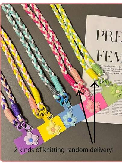 حبل هاتف حبل معلق من حبال مضفورة قطعة واحدة للسفر والهواء الطلق ، حبل معلق للهاتف محبوك بطريقة يدوية جميلة كهدية لعيد الأم والعائلة والأصدقاء وأعياد الميلاد والمناسبات ، سلسلة هاتف