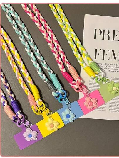 حبل هاتف حبل معلق من حبال مضفورة قطعة واحدة للسفر والهواء الطلق ، حبل معلق للهاتف محبوك بطريقة يدوية جميلة كهدية لعيد الأم والعائلة والأصدقاء وأعياد الميلاد والمناسبات ، سلسلة هاتف