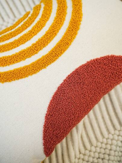 غطاء وسادة نصف دائرة هندسي عصري بطراز شمالي - ديكور أنيق لغرفة النوم والمعيشة والسيارة والأريكة - زينة منزلية متعددة الاستخدامات