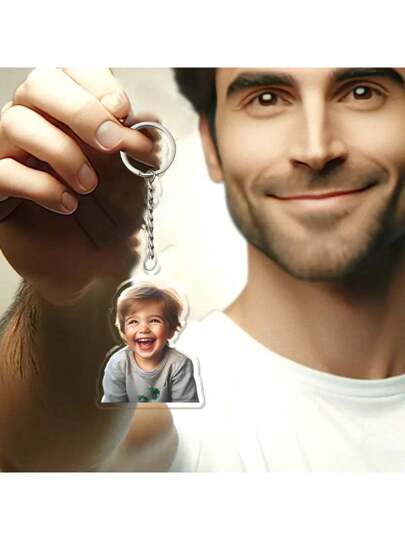 قلادة مفتاح أكريليك مخصصة بالصور، سلسلة مفتاح السيارة بشكل خاص، قلادة على الحقيبة الظهرية، للأزواج والأصدقاء والحيوانات الأليفة. فائقة الجودة بتأثير شكل مخصص حسب الصورة. هدية مثالية لعيد الحب، للزوجة/الصديقة في أعياد الحب والذكرى السنوية وحفلات الزفاف، لل