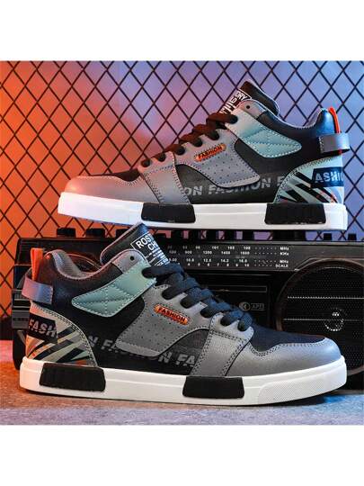 أحذية جلدية جديدة للحماية الكاحل ذات الكعب العالي ، أحذية رياضية كاجوال للرجال لكرة السلة والنشاطات الرياضية في الشارع