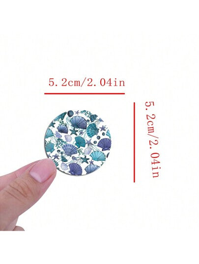 60 قطعة ملصقات حفيدة ساحلية ملصقات إكسسوارات فينيل للألبوم الصور، اليومية، الحاسوب المحمول، السيارة، السكيت بورد، زجاجة المياه، الحاسوب، الهاتف، الكرتون، خوذة الأمان، وتماثيل السيارات