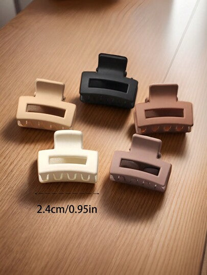 20-40 قطعة متنوعة من مشابك الشعر المربعة المطفأة للأطفال ، اكسسوارات شعر جميلة ذات فراغات بقطر 2 سم للفتيات