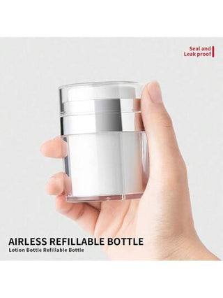YUEMEI MOMENT قارورة قابلة لإعادة الملء مواد التجميل ومنتجات العناية بالبشرة سعة 15مل/30مل/50مل/100مل (0.52 أونصة/1 أونصة/1.75 أونصة/3.51 أونصة) - حاوية مجملية نمط ضغط هوائي محمولة في السفر - إكسسوارات حمام مريحة