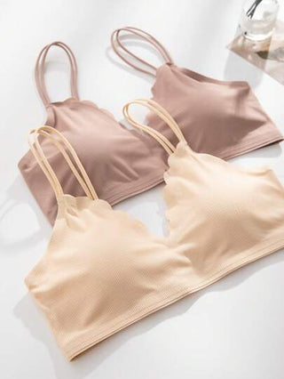 5 قطع مجموعة ملابس داخلية ViLingerie بحمالات وأشكال متعددة الألوان، ملابس داخلية بدون ظهر مع حمالات ثابتة، حمالات صدر بدون سلك للنساء