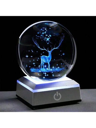 1 قطعة مصنوعة يدويًا ، كرة بلورية مجسمة بقطر 6 سم مصممة بموتيفات الفضاء والقمر وزحل والمجرة، إضاءة زخرفية للمنزل وحفلات الكريسماس ومكتب العمل ومكتب الطالب، هدية عيد الميلاد