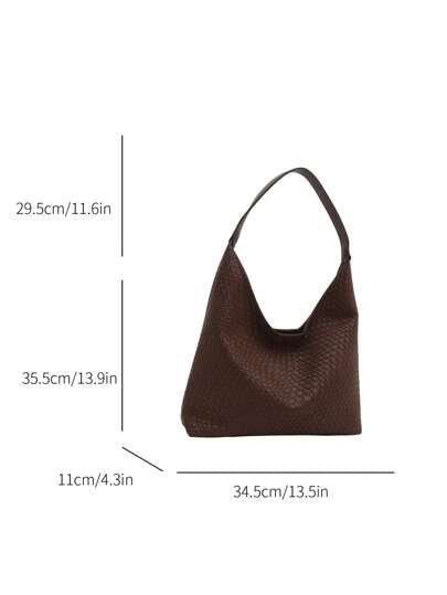 حقيبة كتف محبوكة مطبعة بارزة عصرية وبسيطة، مناسبة للتسوق والمحافظ والطالبات الجامعيات والعاملات الجدد. مناسبة جدا للمكاتب والجامعات والعمل والأعمال والتنقلات والخروج والسفر