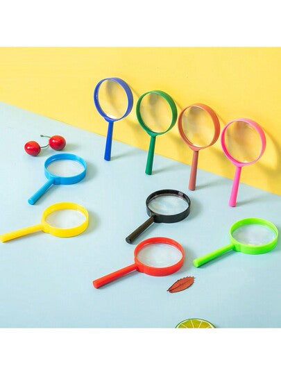 أدوات مكتبية ومدرسية قطعة واحدة مكبرة بلاستيكية ملونة ، تكبير 5X ، مكبر للكبار في السن ، مكبر يدوي عالي الدقة