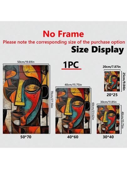 لوحة جدارية فنية مجردة بنمط أفريقي - طباعة فن حديث، للغرفة المعيشية وغرفة النوم والمقهى والمطبخ وغرفة الطعام، لوحة جدارية فنية - خامة قماش (إطار اختياري)