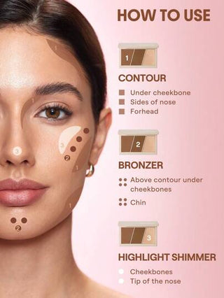 SHEGLAM لوحة تريو هيرو للوجه-بودرة نحت متعددة الاستخدامات ذات استخدام مزدوج من جينجربريد كونتور عيد الأب التخرج عيد الميلاد العطلة الربيع الصيف Y2K فاخر أزياء مكياج مستحضرات التجميل حفل شاطئ سفر تخييم في الهواء الطلق المدرسة الحرم الجامعي رحلة...