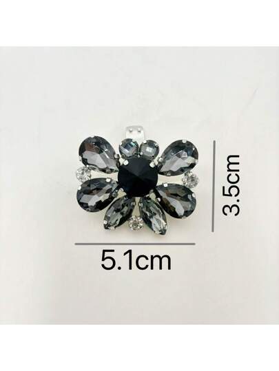 قطعة واحدة كليب حذاء معدني قابل للإزالة مزين بالراين ستونز مناسب للأحذية العروس وأحذية الكعب العالي وغيرها