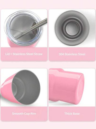 1 قطعة/ 6 قطع كأس تقديم مصغر سعة 3 أونصة مع جراب وغطاء ، مجموعة من 6 ألوان مختلطة أكواب تقديم صغيرة من الفولاذ المقاوم للصدأ قابلة للطباعة الحرارية سعة 3 أونصة، مناسبة كهدايا جدة لحفلات الزفاف والأعياد الخاصة