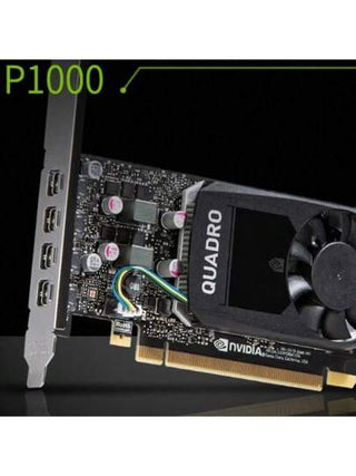 Nvidia 1 بطاقة رسومات NVIDIA Quadro P1000، ذاكرة فيديو 4 جيجابايت، عبوة صناعية، للتصميم والنمذجة وتحرير الرسومات، متعددة الشاشات