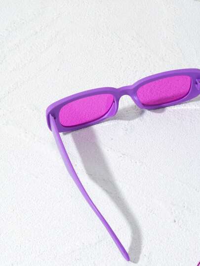 نظارات أزياء مربعة بعين القطة البسيطة ذات شخصية للأطفال 2 قطعة, مناسبة لارتداء المراهقين