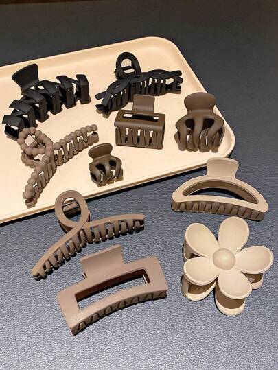 10 قطع مشابك شعر عتيقة متعددة الألوان، هدية رائعة للفتيات - ضرورية السفر