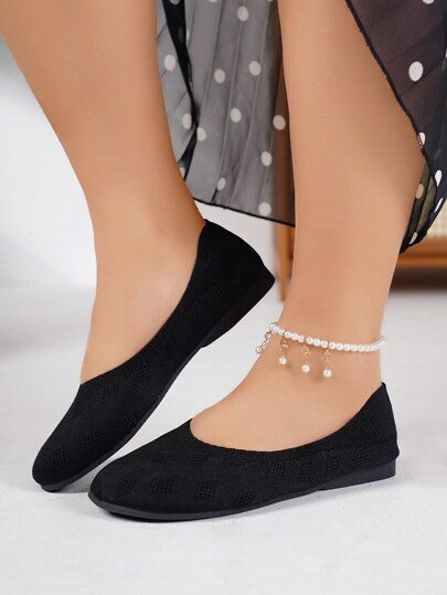 أحذية عمل جديدة للنساء مقاس كبير رؤوس دائرية، مريحة القاع ناعمة المطاطية سهلة الارتداء