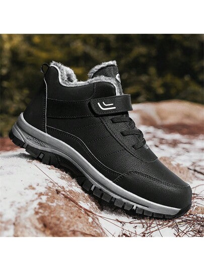 بوت ثلج خفيفة الوزن ودافئة للأزواج للخريف، جلد PU بوت بمقاسات كبيرة، بوت походные للتنزه في الهواء الطلق مبطنة بالعزل الحراري، مقاومة للرياح، مانعة للانزلاق، مريحة