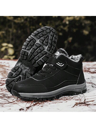 بوت ثلج خفيفة الوزن ودافئة للأزواج للخريف، جلد PU بوت بمقاسات كبيرة، بوت походные للتنزه في الهواء الطلق مبطنة بالعزل الحراري، مقاومة للرياح، مانعة للانزلاق، مريحة