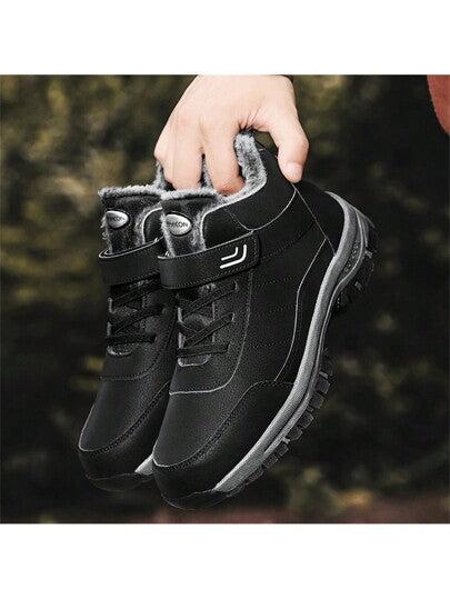 بوت ثلج خفيفة الوزن ودافئة للأزواج للخريف، جلد PU بوت بمقاسات كبيرة، بوت походные للتنزه في الهواء الطلق مبطنة بالعزل الحراري، مقاومة للرياح، مانعة للانزلاق، مريحة