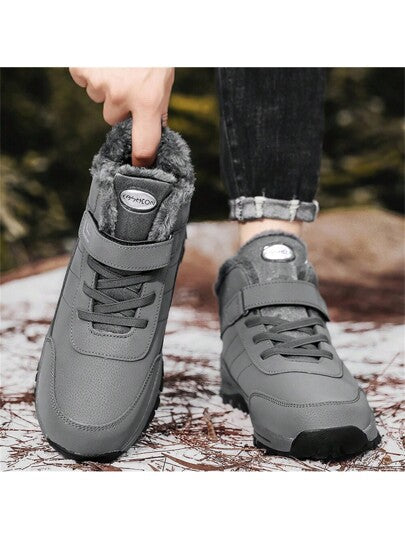 بوت ثلج خفيفة الوزن دافئة للأزواج للخارج في فصل الخريف، بوت شتوية من جلد البولي يوريثان ذات مقاس كبير، بوت походные للخارج، مبطنة حرارية، مقاومة للرياح، مانعة للانزلاق، مقاومة للاهتراء، مريحة
