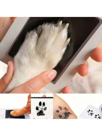 طقم بصمة القدم بلا حبر - مثالي للحفاظ على بصمات قدمي كلبك، وسادة بصمة القدم بلا حبر للحيوانات الأليفة، مثالية للاحتفاظ ببصمات أيدي وأقدام الطفل حديث الولادة