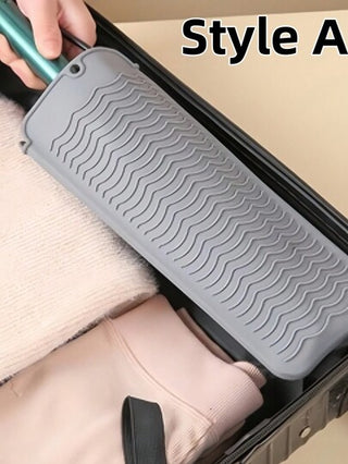 قطعة واحدة حقيبة تخزين عازلة للحرارة لكيّات الشعر ملونة كالحلوى ، مصنوعة من مادة السيليكون الناعمة ، يمكن وضعها على الطاولة دون أي حرق، مثالية للتخزين في مختلف المناسبات كالحقيبة أو الحقيبة أو الخزانة ، سهلة الحمل عند الخروج، ديكور للخريف والمناسبات...