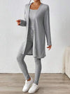 SHEIN Essnce 3 قطعة/طقم رياضي كاجوال مُحبوك، للخريف/الشتاء