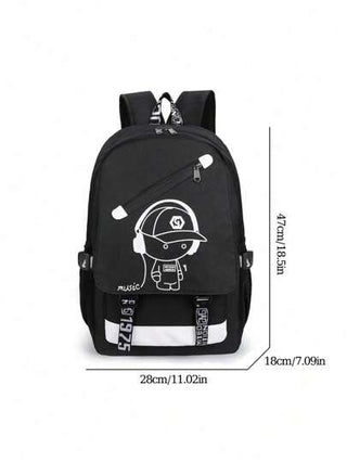 ظهر كبير غير رسمي وعصري صلب مع نمط يضيء الرسوم المتحركة بسعة كبيرة متعددة الجيوب والسوست للأولاد والفتيات للعودة إلى المدرسة وللسفر