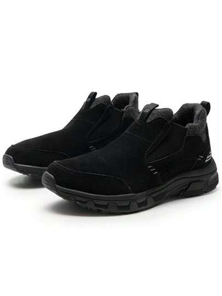 Skechers بوت ثلج جلدية عالية القمة للرجال، بوت كاجوال خارجية، بوت، بوت شتوية دافئة