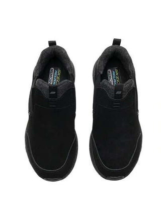 Skechers بوت ثلج جلدية عالية القمة للرجال، بوت كاجوال خارجية، بوت، بوت شتوية دافئة