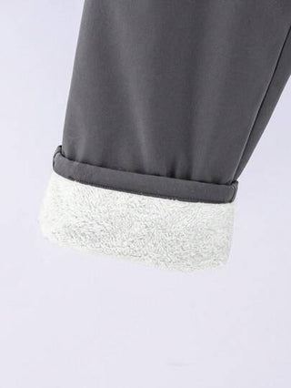 SHEIN بنطلون أطفال فتيان من مزيج ألياف الفليس ، متعدد الاستخدامات، مناسب لفصلي الربيع والخريف