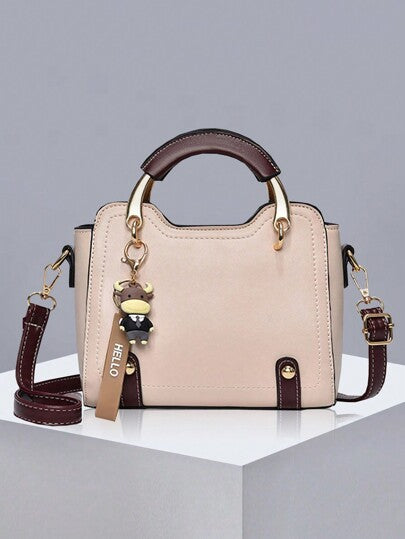 حقيبة كتف مفصلة بالخياطة ماركة PLANEE ، محفظة صغيرة للنساء للحمل عبر الجسم، حقيبة مكتبية عتيقة، حقيبة جلد صناعي للنساء للحمل عبر الجسم مصغرة مزخرفة بإبزيم معدني وسلسلة، حقيبة كتف مزخرفة برسم الثور، حقيبة تسوق بلون صلب أنيق، حقائب كتف نسائية لمكتب وعمل بطر