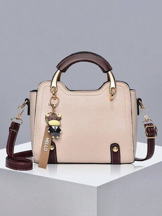 حقيبة كتف مفصلة بالخياطة ماركة PLANEE ، محفظة صغيرة للنساء للحمل عبر الجسم، حقيبة مكتبية عتيقة، حقيبة جلد صناعي للنساء للحمل عبر الجسم مصغرة مزخرفة بإبزيم معدني وسلسلة، حقيبة كتف مزخرفة برسم الثور، حقيبة تسوق بلون صلب أنيق، حقائب كتف نسائية لمكتب وعمل بطر