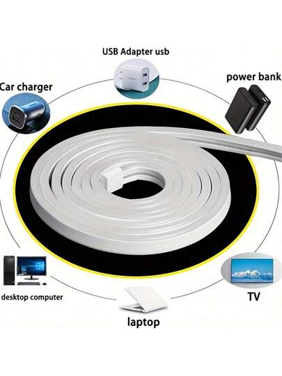 أضواء شريط نيون LED RGB متألقة - جهاز تحكم عن بعد 44 مفتاح، مرنة، تعمل بطاقة USB، تغيير اللون لإضاءة جو الغرفة والديكور الخارجي، سهلة التركيب، موفرة للطاقة، أدوات ديكور الغرفة، عناصر ديكور المنزل، ديكور غرفة النوم