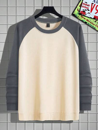 Manfinity Hypemode بلوزة رجالي كاجوال بياقة دائرية وأكمام طويلة بألوان متعددة