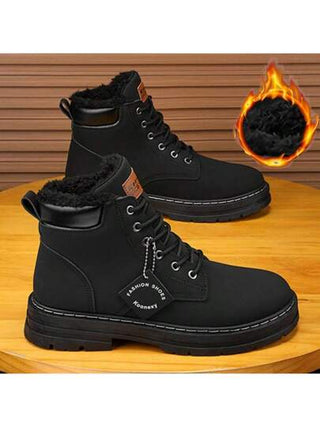 بوت الثلج للرجال، بوت شتوية دافئة، بوت походная مضادة للانزلاق بطانة فرو- مناسبة للأنشطة الخارجية في الشتاء