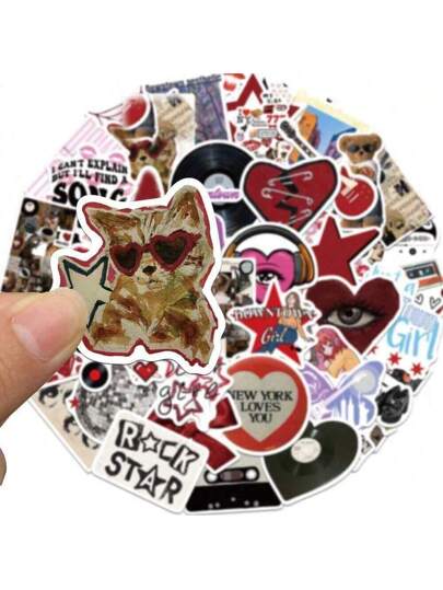 50 قطعة ملصقات عصرية أنيقة ملصقات شخصية بأسعار رخيصة ملصقات فينيل مقاومة للماء بطراز فينتاج للكمبيوتر المحمول والهاتف والسيارة والزلاجة وزجاجات المياه والحرفية والمذكرات والمدرسة