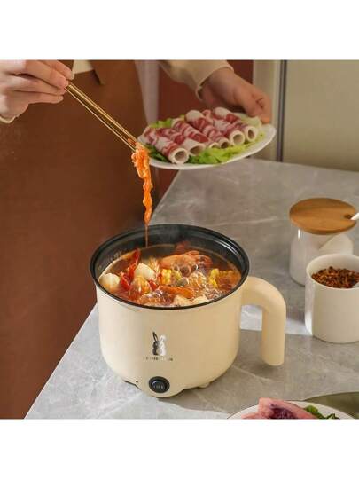 RAF طباخ كهربائي متعدد الوظائف محمول، مناسب لشخص الى 3 أشخاص، يقوم بالطهي والبخار بسهولة وسرعة، قدر غير لاصق، متعدد الاستخدامات لطهي مختلف الأطعمة مثل الدجاج والنودلز والأرز والحساء والعصيدة والفطائر المبخرة والمرق، جهاز مطبخي أساسي