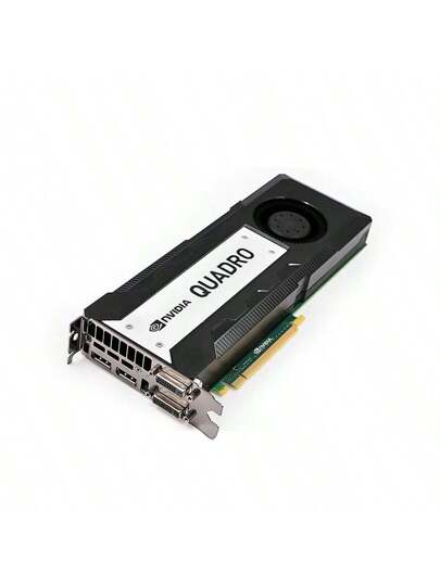 Nvidia 1 قطعة بطاقة الرسومات الاحترافية NVIDIA K6000، 12 جيجابايت ذاكرة الفيديو GDDR5 لنمذجة ثلاثية الأبعاد والتصوير الإبداعي وتحرير فيديو 4K، التعبئة الصناعية